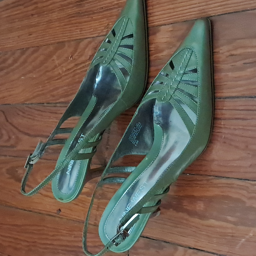 Olive green heels